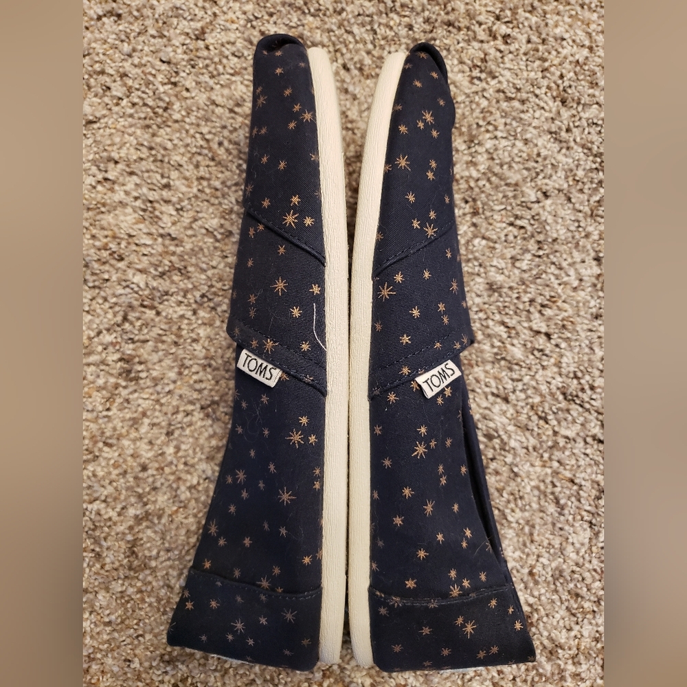 Toms Navy Stars Alpargata Flat, size 11 women's - Picture 2 of 4
